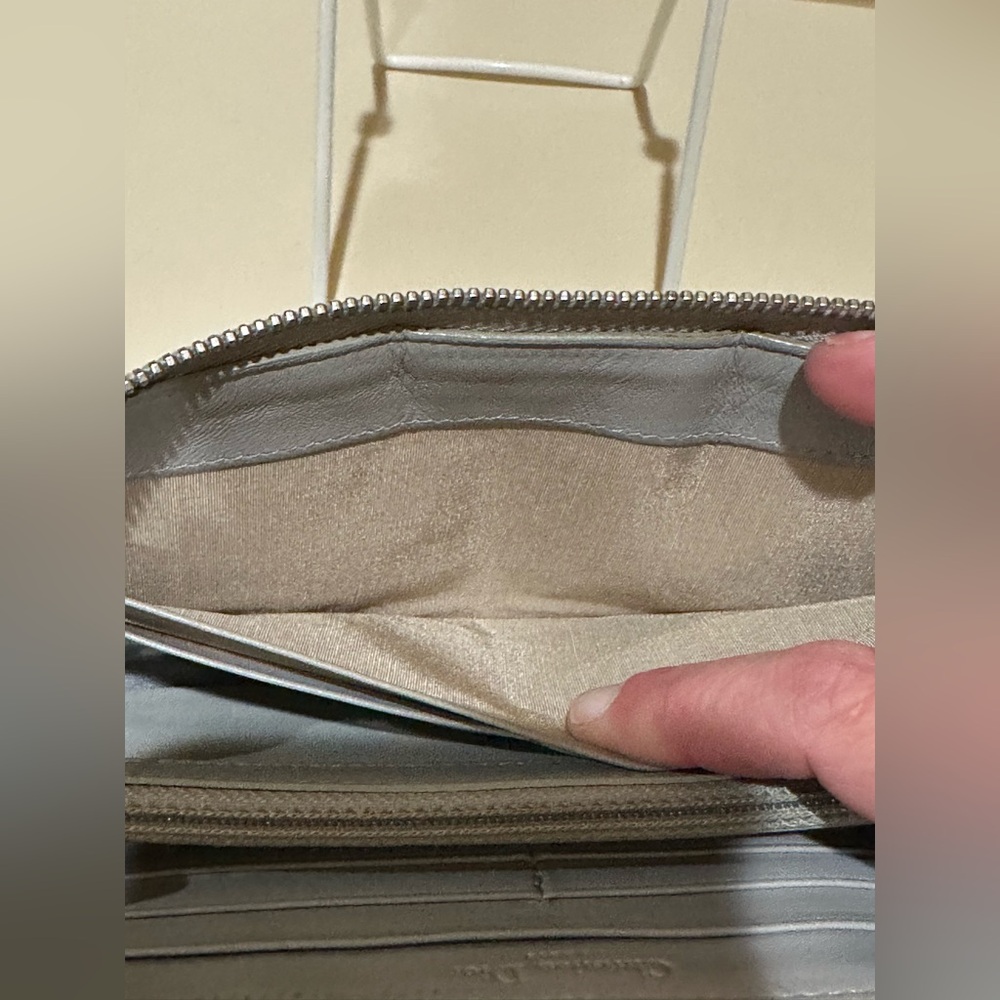 Dior Cannage Grey Zip Long Wallet - Picture 10 of 13